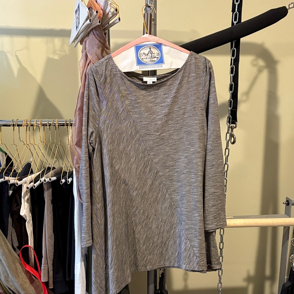 J. Jill Gray Asymmetrical Long Sleeve Top